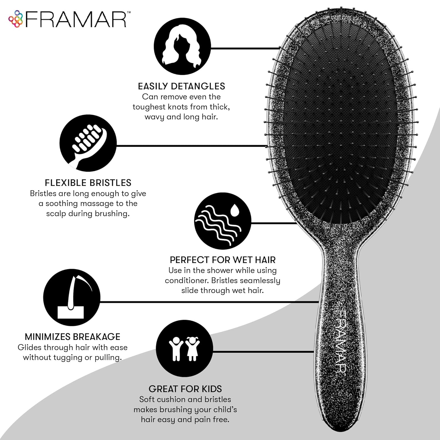 Detangler Brush Glitter