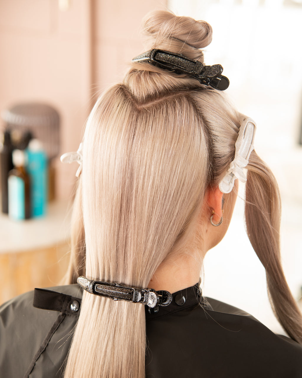 Gator Clips Glitter Black