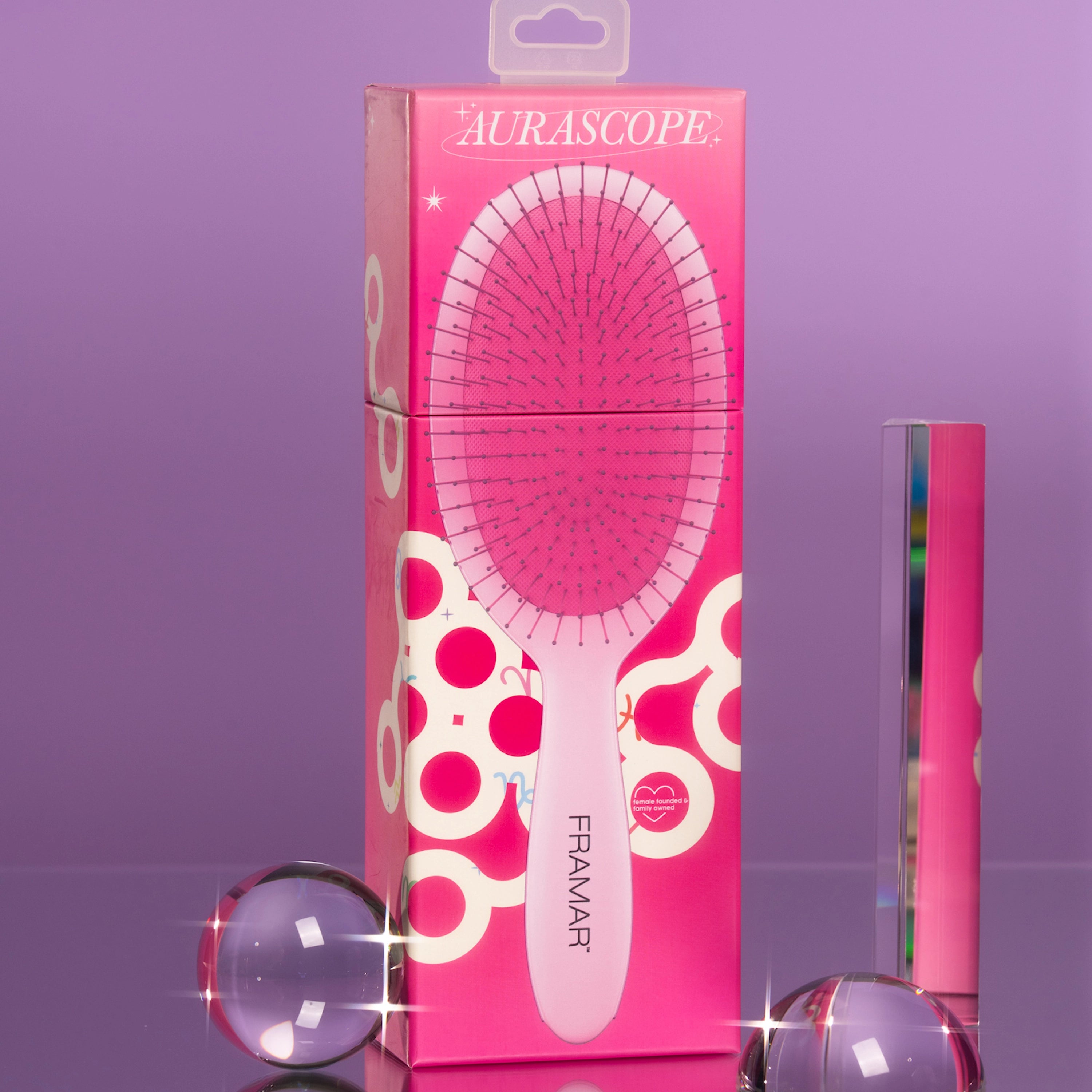 Detangler Brush rosa aura-farger